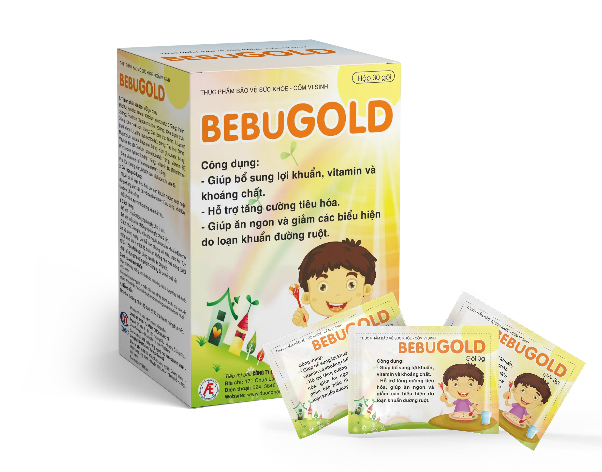 Cốm vi sinh Bebugold - Giải pháp giúp hệ tiêu hóa khỏe mạnh hiệu quả, an toàn.webp